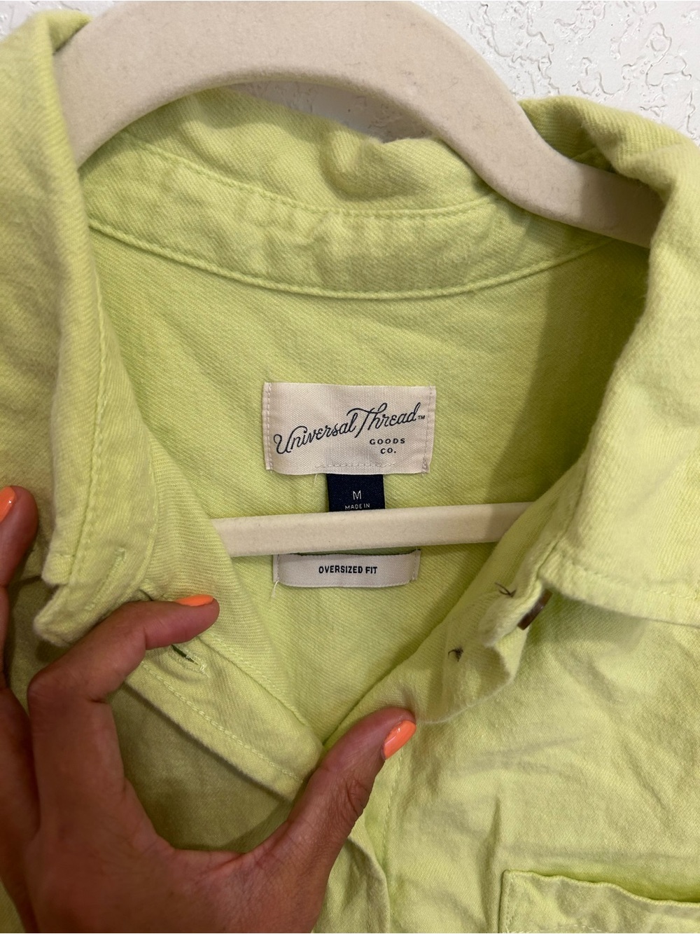 Universal Thread Lime Green Button-Down Shirt - Picture 3 of 7